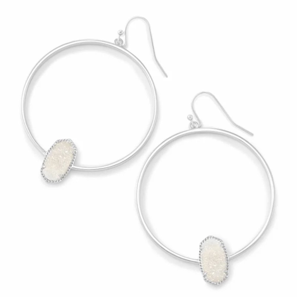 Elora Silver Hoop Earring with dust pouch